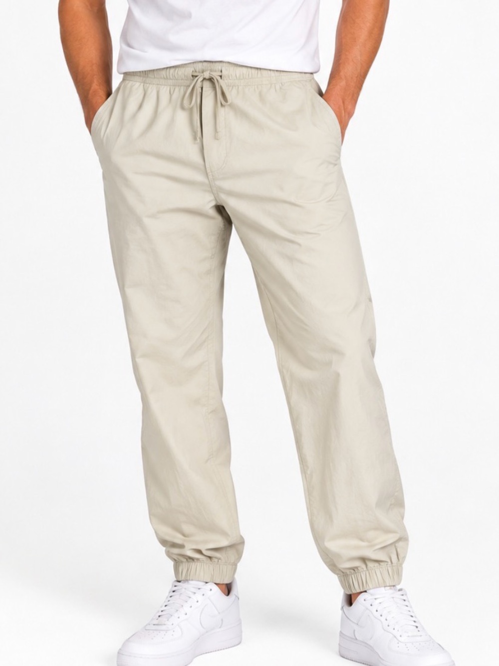 Aeropostale Men's Jogger Pants in Beige khaki pockets SZ LG lightweight